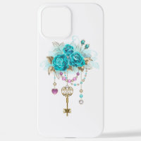 Turquoise Roses with Keys