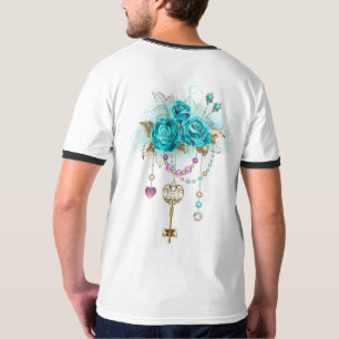 Turquoise Roses with Keys T-Shirt