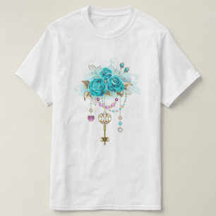 Turquoise Roses with Keys T-Shirt