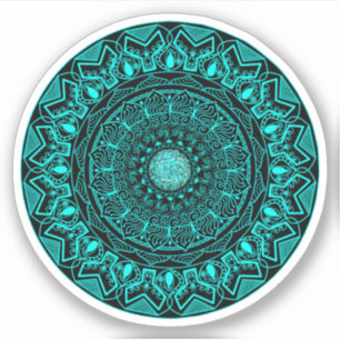 Turquoise Round Mandala elegant