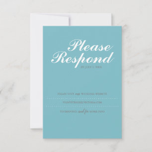 Turquoise RSVP Card, Wedding Website Card