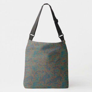 Turquoise Rust Abstract Crossbody Bag