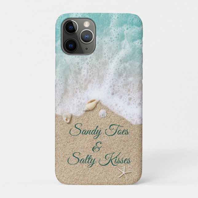 Turquoise Sandy Toes Salty Kisses Case-Mate iPhone Case (Back)