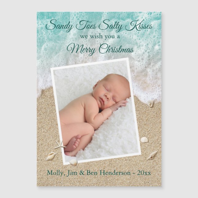Turquoise Sandy Toes Salty Kisses Merry Christmas (Front)