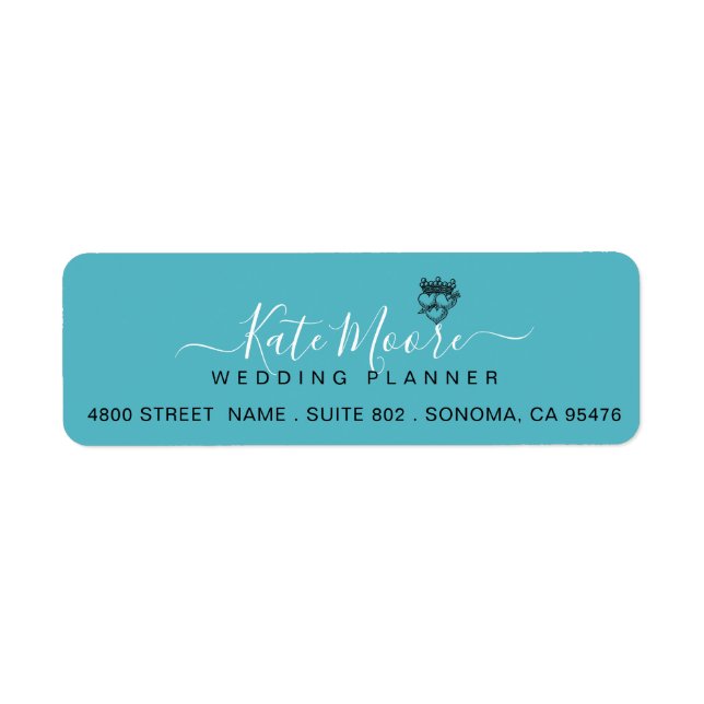 Turquoise Script Wedding Planner (Front)
