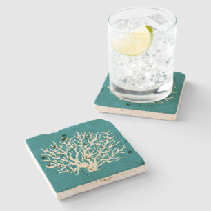 Turquoise Sea Coral Coaster