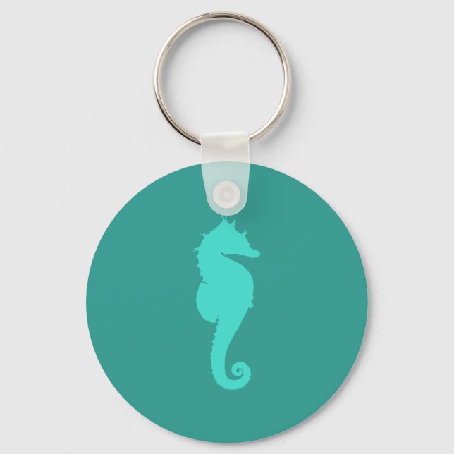 Turquoise Sea Horse Key Ring (Front)