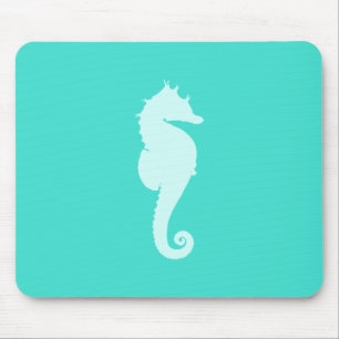 Turquoise Sea Horse Mouse Mat