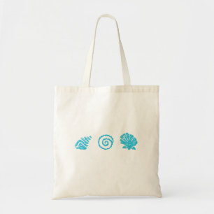 Turquoise Sea Shells Tote Bag