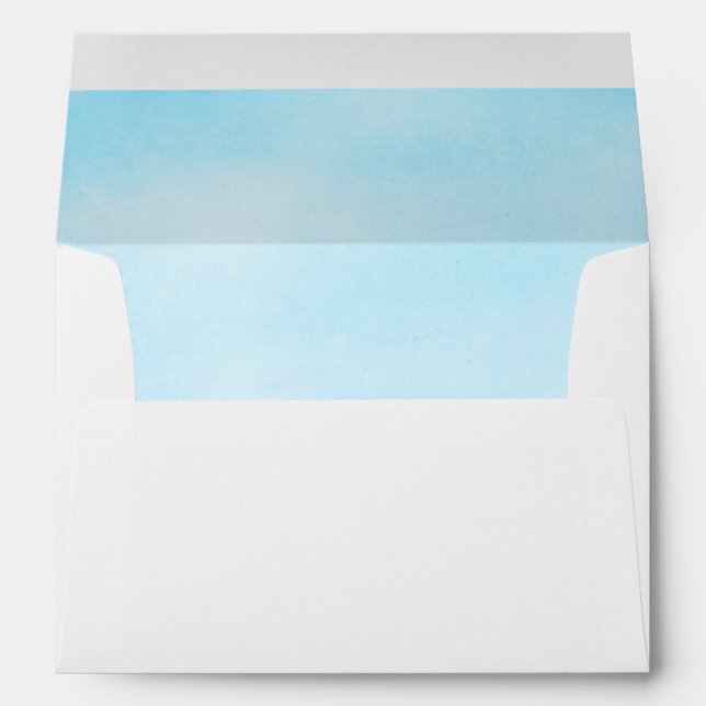 Turquoise Sea Sky Wedding Envelopes (Back (Bottom))