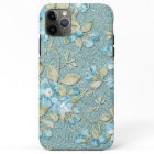 Turquoise Seafoam Teal Blue Floral Watercolor