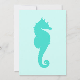 Turquoise Seahorse Invitation