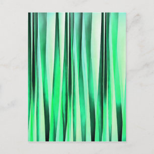 Turquoise Serenity Stripy Pattern Postcard