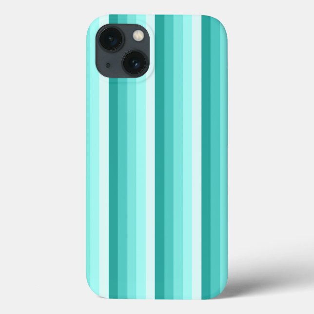 Turquoise shadow stripes Case-Mate iPhone case (Back)