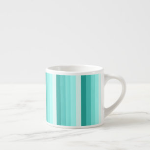 Turquoise shadow stripes espresso cup