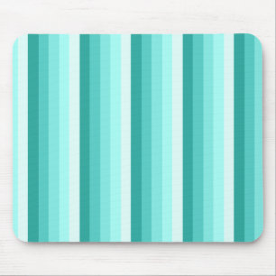 Turquoise shadow stripes mouse mat