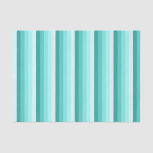 Turquoise shadow stripes tissue paper