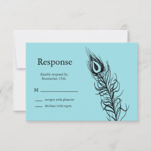 Turquoise Shake your Tail Feathers RSVP