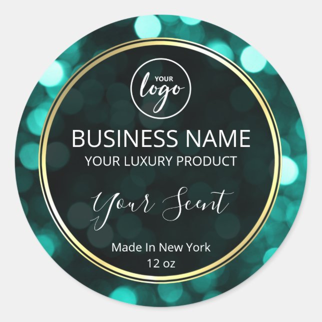 Turquoise Shimmer Black Body Butter Labels (Front)