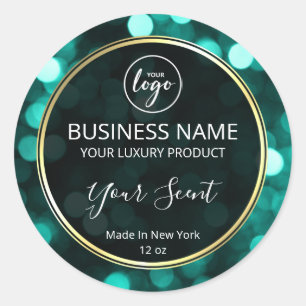 Turquoise Shimmer Black Body Butter Labels