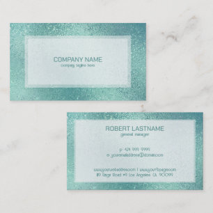 Turquoise shimmering iridescent texture background business card
