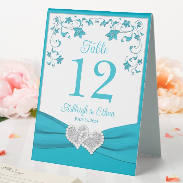 Turquoise, Silver Love Hearts Wedding (In SItu (Wedding))
