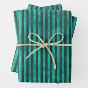 Turquoise Skulls and Sunflower Series Design 4  Wrapping Paper Sheet