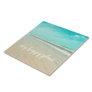 Turquoise Sky Beach Seascape Tile