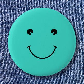 Turquoise Smile 6 Cm Round Badge