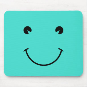 Turquoise Smile Mouse Mat