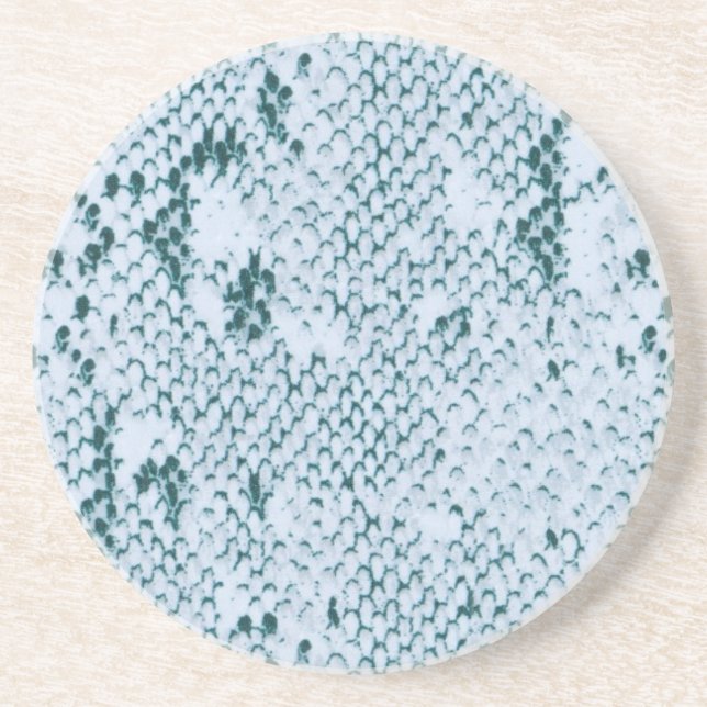 Turquoise Snake Skin Coaster (Front)