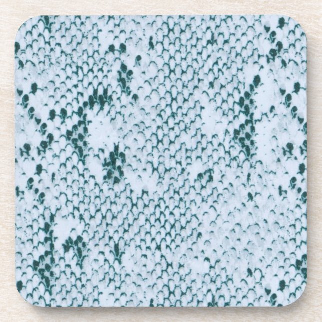 Turquoise Snake Skin Coaster (Front)