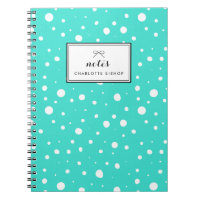 Turquoise Snow Drops Pattern Personalised