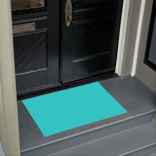 Turquoise Solid Colour Doormat