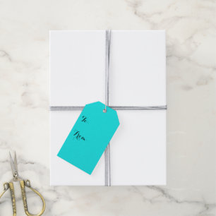 Turquoise Solid Colour Gift Tags