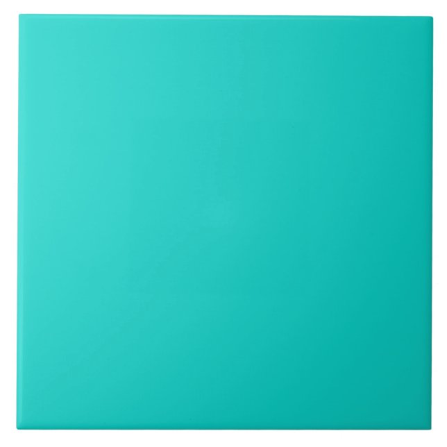 Turquoise solid colour tile (Front)