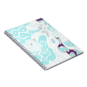 "Turquoise Space" left side Notebook