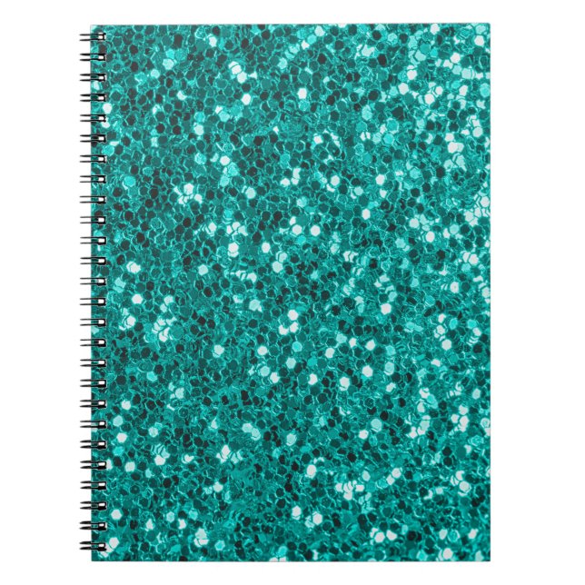 Turquoise Sparkles: Bright Close-Up Foundation Notebook (Front)