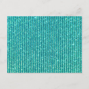 Turquoise Sparkles Style Elegant Print Postcard