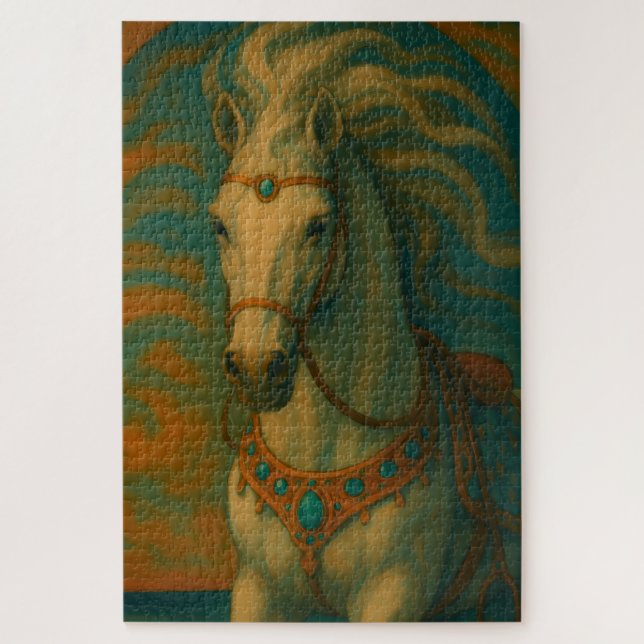 Turquoise Spirit, The dancing Horse Jigsaw Puzzle (Vertical)