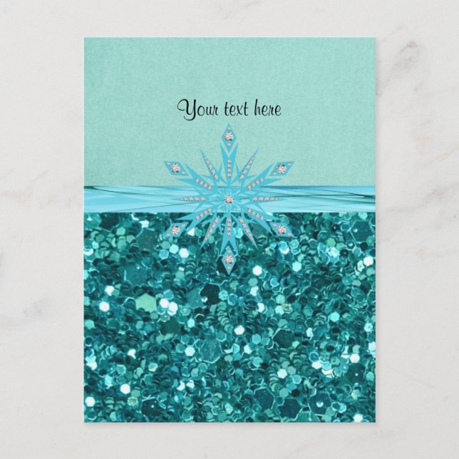 Turquoise Splendour template design Postcard (Front)