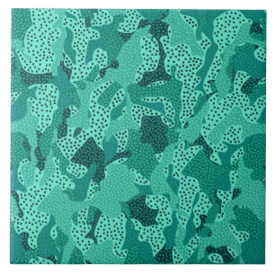 Turquoise Spotted Tile
