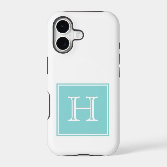 Turquoise Square Monogram (Back)