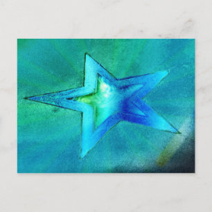 turquoise Star Postcard