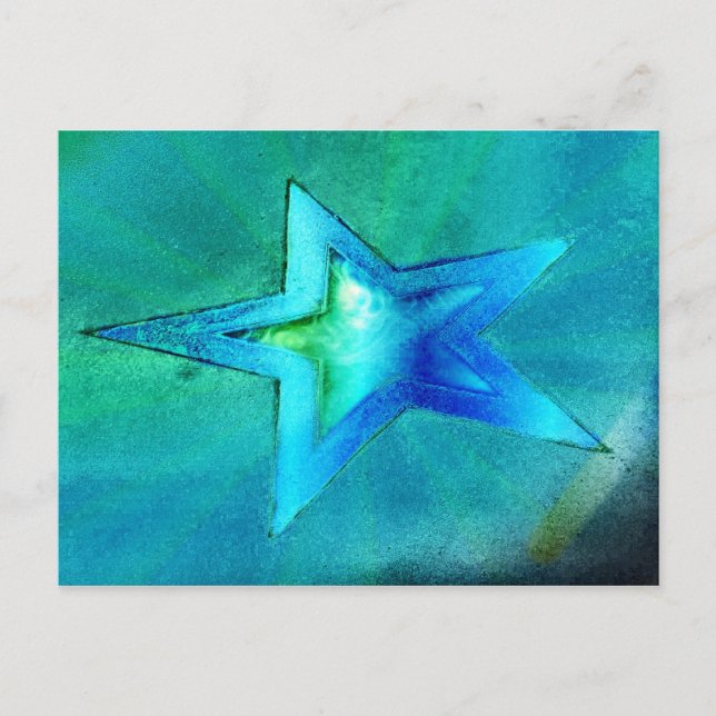 turquoise Star Postcard (Front)