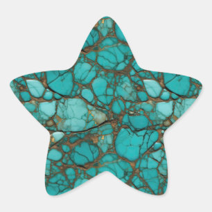 Turquoise star sticker
