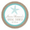 Turquoise Starfish Beach Bridal Shower Stickers