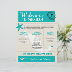 Turquoise Starfish Cancun Mexico Welcome Letter