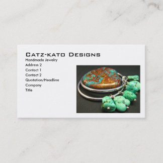 Turquoise Stone Earrings Business Card