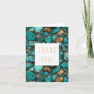 Turquoise Stones Thank you Card